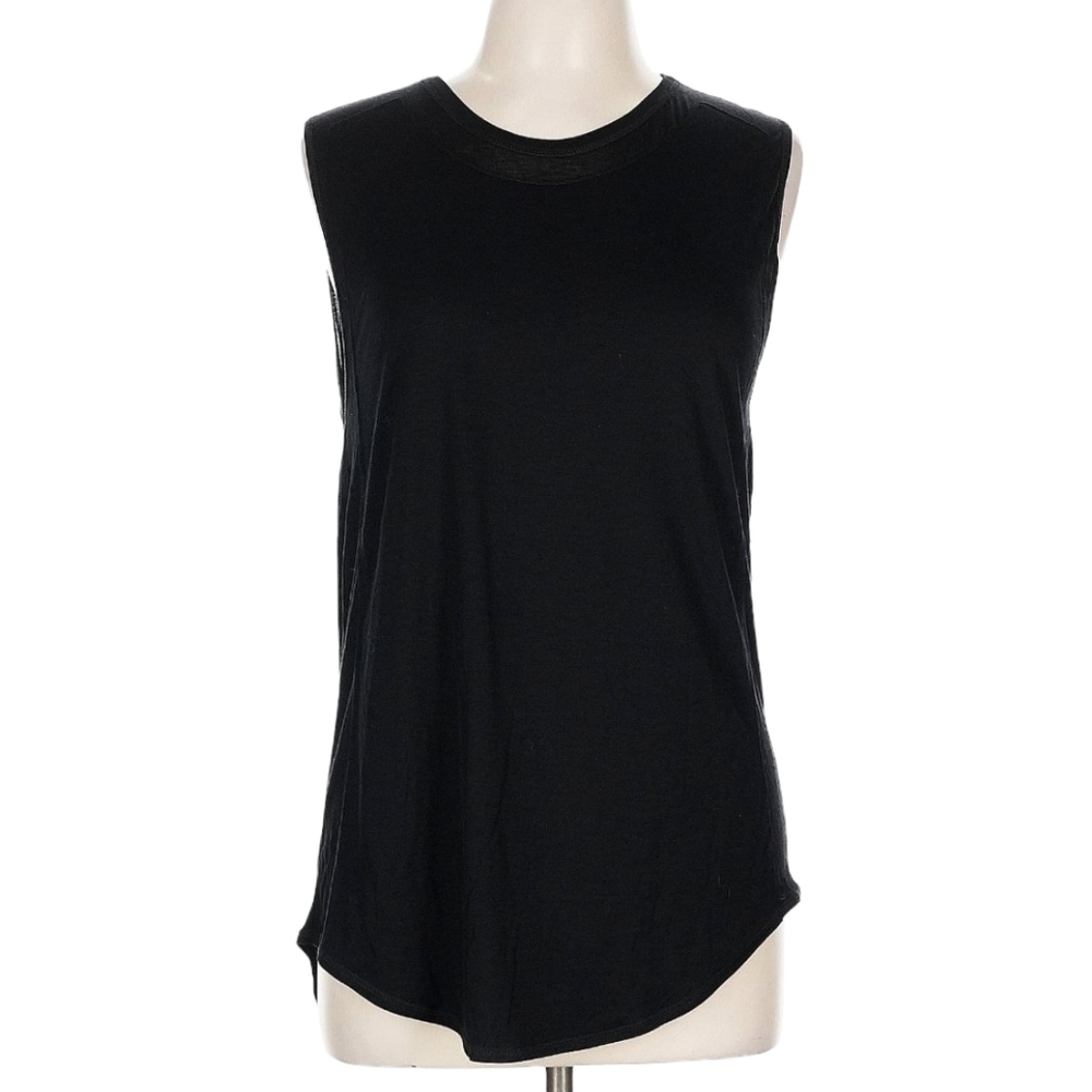 Theory Women's Muscle Tee Shirt Large Black Sleeveless